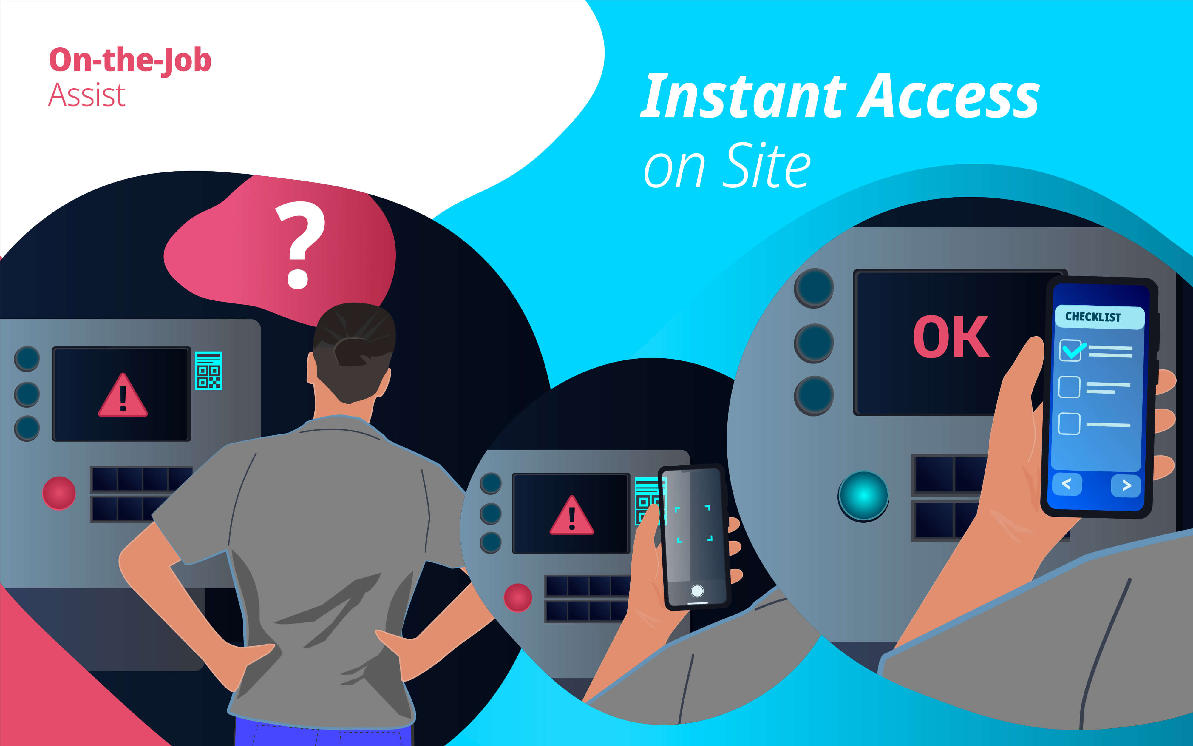 Instant Access on Site Illustration