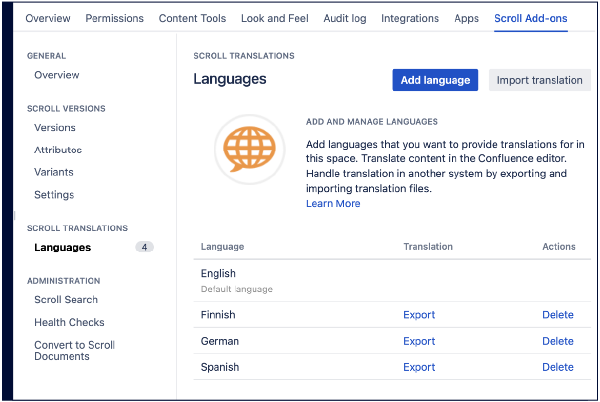 Scroll Translations for Confluence illustration